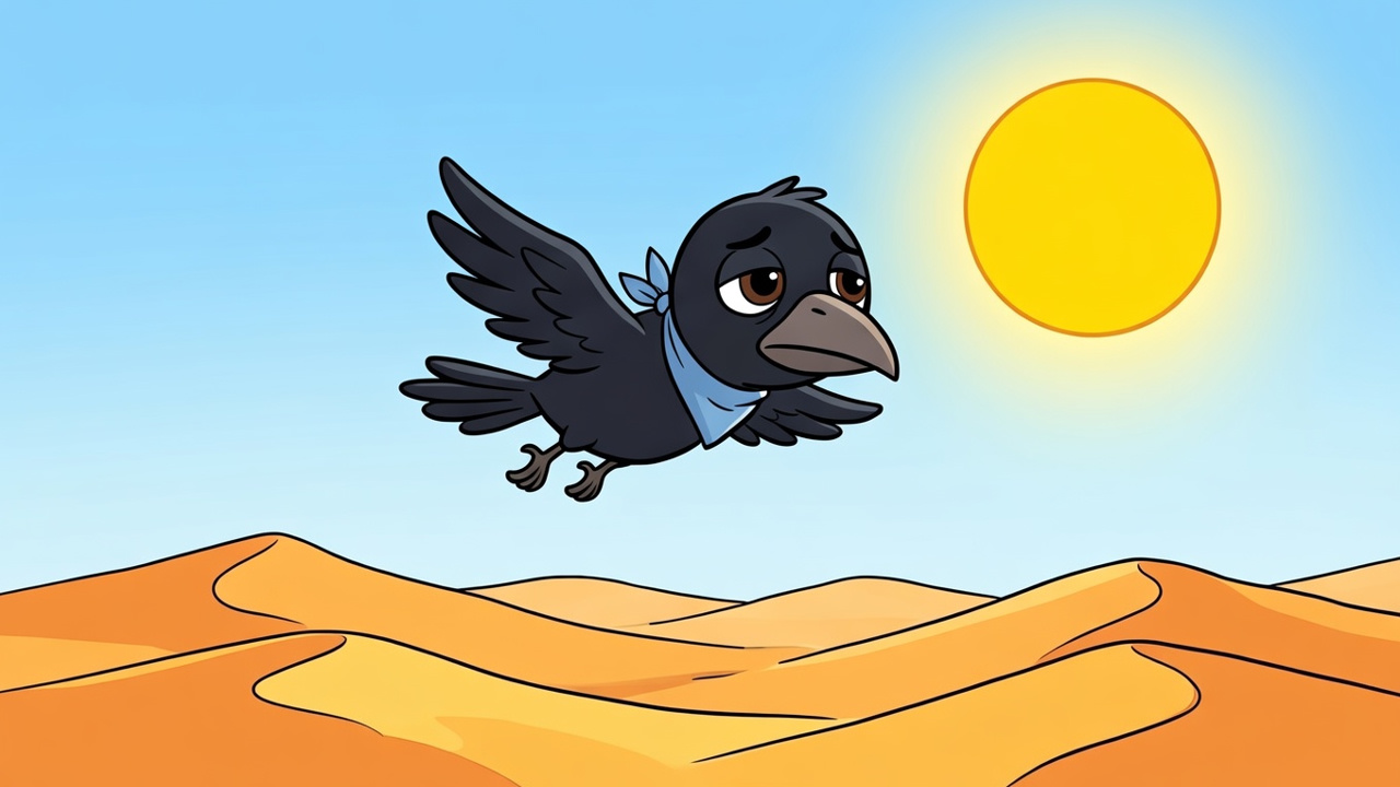 قصة الغراب الذكي والجرة العجيبة للأطفال