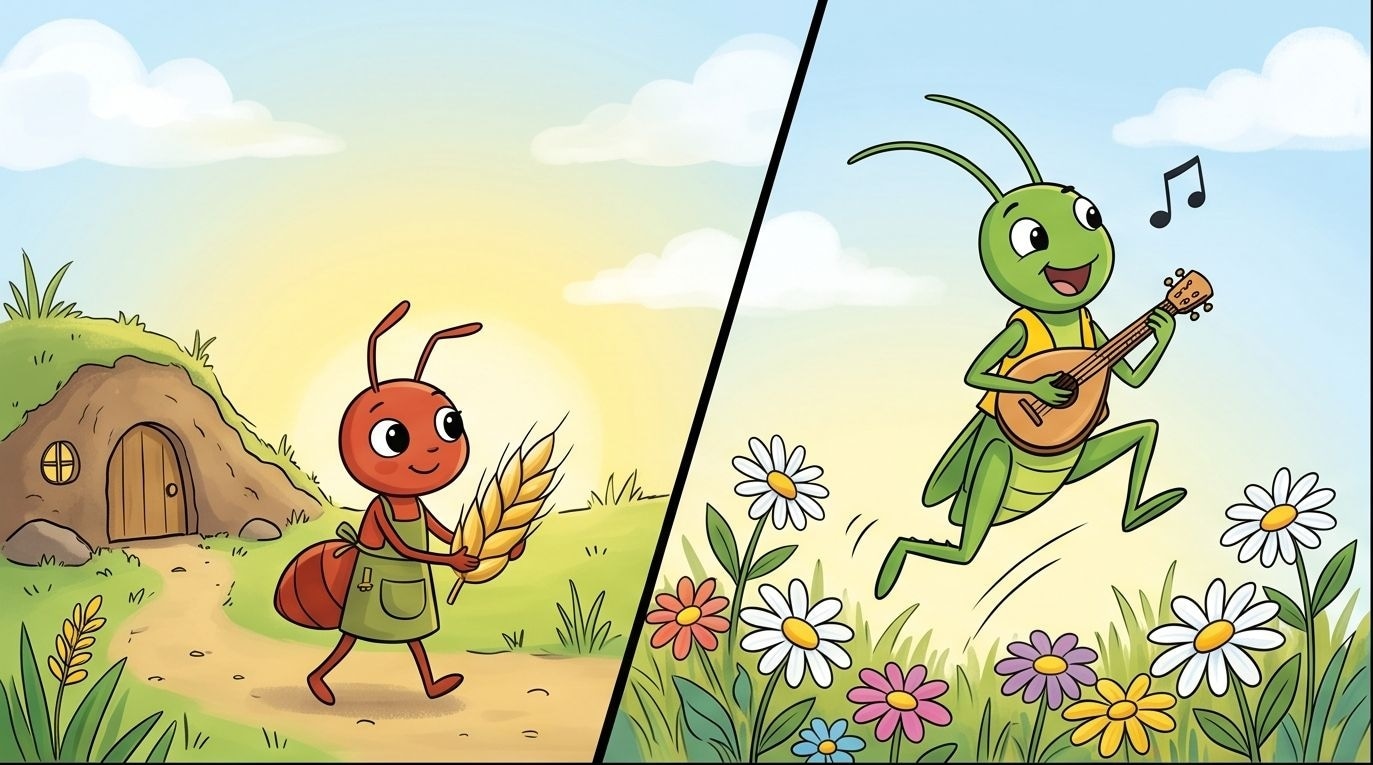 The Ant and the Grasshopper: A Lesson on Hard Work